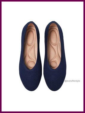Women's Knit Ballet Flats Memory Foam Foldable Comfort Shoes
